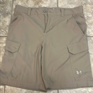 Under Armour Tan Cargo Shorts with Performance Fabric